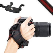 JJC DSLR Camera Hand Grip Strap Wrist Strap w/U Plate Stand for Nikon D850 D810 D750 D610 D7500 D720, 1