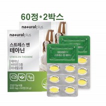 스트레스 테아닌+비타민+미네랄 플러스 감태분말 홍경천 시계꽃 발레리안 추출물 60정*2박스