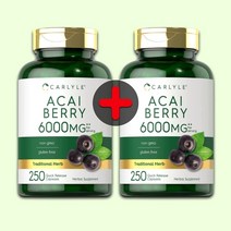 아사이베리 6000mg 불포화지방산음식 효능 칼라일 250캡슐 2병, 2개, 250개