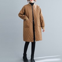여성 가을 겨울 편안하고 따뜻한 누빔 경량 롱패딩 따듯한 롱 항공점퍼 BC111158SM