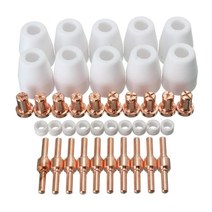 플라즈마 절단기 10 개 PT-31 LG-40 커터 커팅 노즐 전극 팁 토치 소모품 키트 40A 적합 LGK-40 절단-40