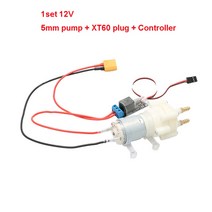 RC카부품 RC조종기부품 rc 잡아 당김 보트 수냉 제어 액세서리 용 xt60t 플러그가있는 1set 워터 펌프 원격 제어 릴레이 스위치 4.8v-12v, 12v 5mm 펌프 xt60