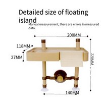 수상좌대 민물낚시 자립발판 물고기 탱크 거북이 등반 플랫폼 등반 먹이 휴식 플랫폼 떠, 09