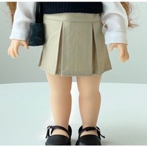 디즈니베이비돌 옷 핀턱미니스커트, 베이지