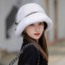 밍크모자 겨울 통밍크밍크털 밍크털 패션 기모 리얼 밍크 중절모 벙거지 중년여성모자