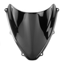 K6 GSXR 600 750 오토바이 앞 유리 윈드 스크린 방풍 더블 버블 ABS 쉴드 스즈키 GSXR600 GSXR750 2006 2007 용 Black, 검은 색