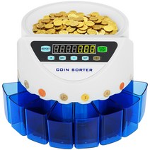 GBP 동전 카운터 분류기 45W 전자 자동 영국 계산 기계 500-1000 파운드, CHINA|Blue