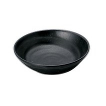 MIN (Mine) Melamine Wear Black Round Deep Plate Small M11-131, 1개, 상품명참조