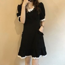우아한 데일리원피스코디 레이스 블랙 원피스