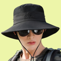 등산 낚시 캠핑 벙거지 모자 남자 여자 아웃도어 정글모 여름 나까오리 썬캡, 블랙