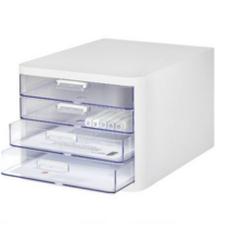 리템 클리어 멀티 캐비넷, 화이트 3개, 4단