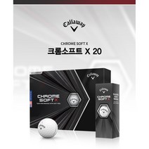 캘러웨이/ (20)크롬소프트X 볼 (4PCS), 크롬소프트X 트리플트랙 볼-화이트