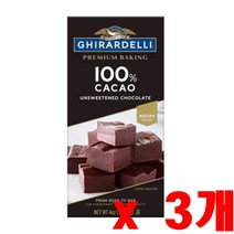 기라델리 무설탕 카카오 생초콜릿 베이킹바113.5g 3개세트, 1개, 113.5g