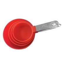 계량스푼 4 pcs 다목적 스푼컵 측정 도구 pp 베이킹 액세서리 스테인레스 핸들 주방, 4pc 빨간 컵, 협동사