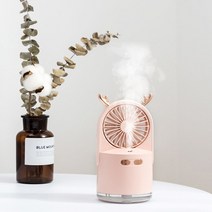KC인증 가습기 LED 무드등 선풍기, 2.디월스 험피팬 Y2 화이트