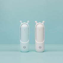 휴대용선풍기 물바람 바니 선풍기 충전식 미스트 미니 손선풍기, 민트블루