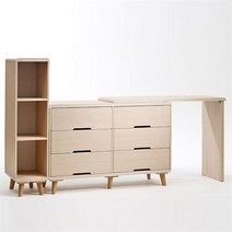 [천삼백케이] [도도] 루카스 와이드 수납장 풀세트, 메이플화이트
