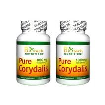 바이오텍 코리달리스 현호색 뿌리 10:1 추출물 1000mg 120베지캡슐 2팩, 1개, 기본