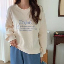 디오트 훈와릿 엔조 자수 삼각 루즈핏 맨투맨