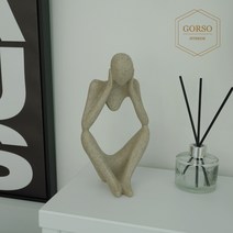 스톤 오브제 생각하는 사람 조각상, C