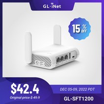 GL. Net Opal(GL-SFT1200) 기가비트 듀얼 밴드 무선 여행 라우터 지원 IPV6 Tor Openwrt 최고의 가치 포, 02 EU Plug