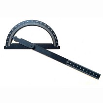 150x200mm 블루텍 분도기 BD19B 전장 285mm 알루미늄합금재질 흑색도장 각도측정 각도기