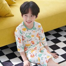 초등 남아 내의 7부 디노친구 쿨업자가드 실내복 세트