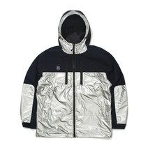 비에스래빗 2223 BSRABBIT MMM WINDBREAKER HOODED STRETCH JACKET SILVER/NAVY 보드자켓