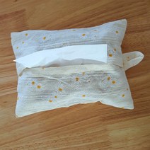 특이한 각티슈 커버 티슈 상자 2PCS 라미 패브릭 박스 냅킨 홀더 펌핑 주방 자동차 화장실 케이스 용기에 대한 종이, [06] 2pcs Small Daisy