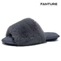 [미국FANTURE] 밍크퍼 토끼털 명품털 푹신 메모리폼 족저근막염 겨울 퍼 털 슬리퍼