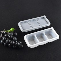 GP-70-3칸 일회용소스용기 반찬용기 족발보쌈양념용기 마늘용기 쌈장용기 소금포장용기500세트, GP-70-3칸(반투명용기+뚜껑)