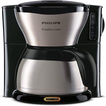 필립스 HD7546 20 가이아 필터 커피 머신 보온병 포함 블랙 메탈, 타이머 기능 사용, 토스터 블랙 포함