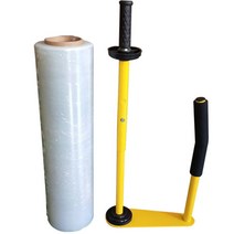 포장 랩핑기 회전판 물류 랩감는기계 수동, 노란색 45CM 및 50CM 필름