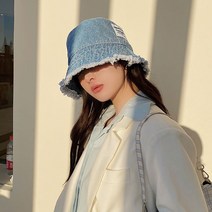 빈티지 데님 버킷햇 CN 자외선차단 여름 벙거지 모자
