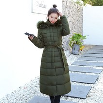 YAPOGL 눠웨이 털넥후드 여성형패딩 다운 코튼 패딩 재킷 두꺼운면 패딩