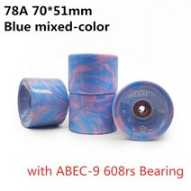 롱보드 스케이트보드 보드 4pcs 70mm 51mm 80 70mm 스케이트 보드 타이어, 78a model5 베어링