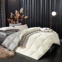오리털 이불 duck down goose blanket 겨울용 퀼트 100% 코튼 화이트 거위털 필러 편안하고 따뜻한 이불 싱