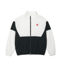 씨엔엔 CA22SJK401 WHT STYLE COLOR BLOCK JACKET BLACK 스트릿한 무드의 배색 우븐 재킷