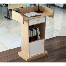 필경대 단상 강의대 교탁 강연대 사회자 학교 교단 발언대 학원 교회 테이블, H. 필경대 우드(수납함 B)