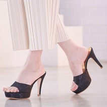 그린섬 국산 10.5cm 반짝이 뮬 가보시 여성 샌들 논슬립바닥