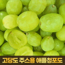 껍질째먹는 씨없는 애플청포도 못난이 알알이 4kg (쥬스용) 수입산 고당도 포도, 단품