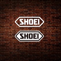 SHOEI 쇼에이 스티커 5cm, 카멜레온 화이트, 20X6.9