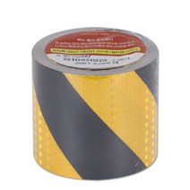 PET 반사테이프 반사 스티커 100mm X 10M 1개입, 황/흑 사선, 1개