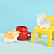 나인어클락 핸드 그립 아크릴 에폭시 고양이 스마트톡 냥이 젤리톡 핸드폰 거치대, 설기냥