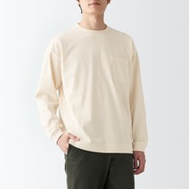 무인양품 남성용 태번수 저지 포켓 긴소매 티셔츠 ABC12ZZZ