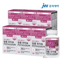 JW중외제약 워터 밸런스 칼륨 포타슘 POTASSIUM, 6개, 120정