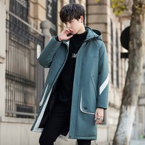 겨울 패딩 화이트 오리털 남성 하프 코트