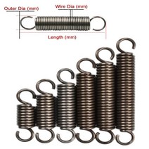 인장스프링 스텐인장스프링 금형 1Pcs 와이어 직경 1.4mm 연장 장력 확장 스프링 외부 8-14mm 길이 30mm - 240mm 스틸 후크 DIY, 160mm