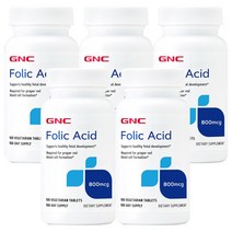 GNC 엽산 800mcg 100정 x 5, 5개