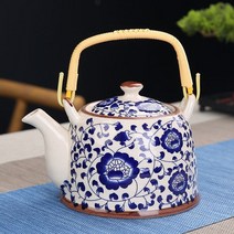 티포트세트 홍차 도자기 티팟 900ml 냄비 필터 물 대형 세라믹 용량 주전자 쿵푸 차, 18